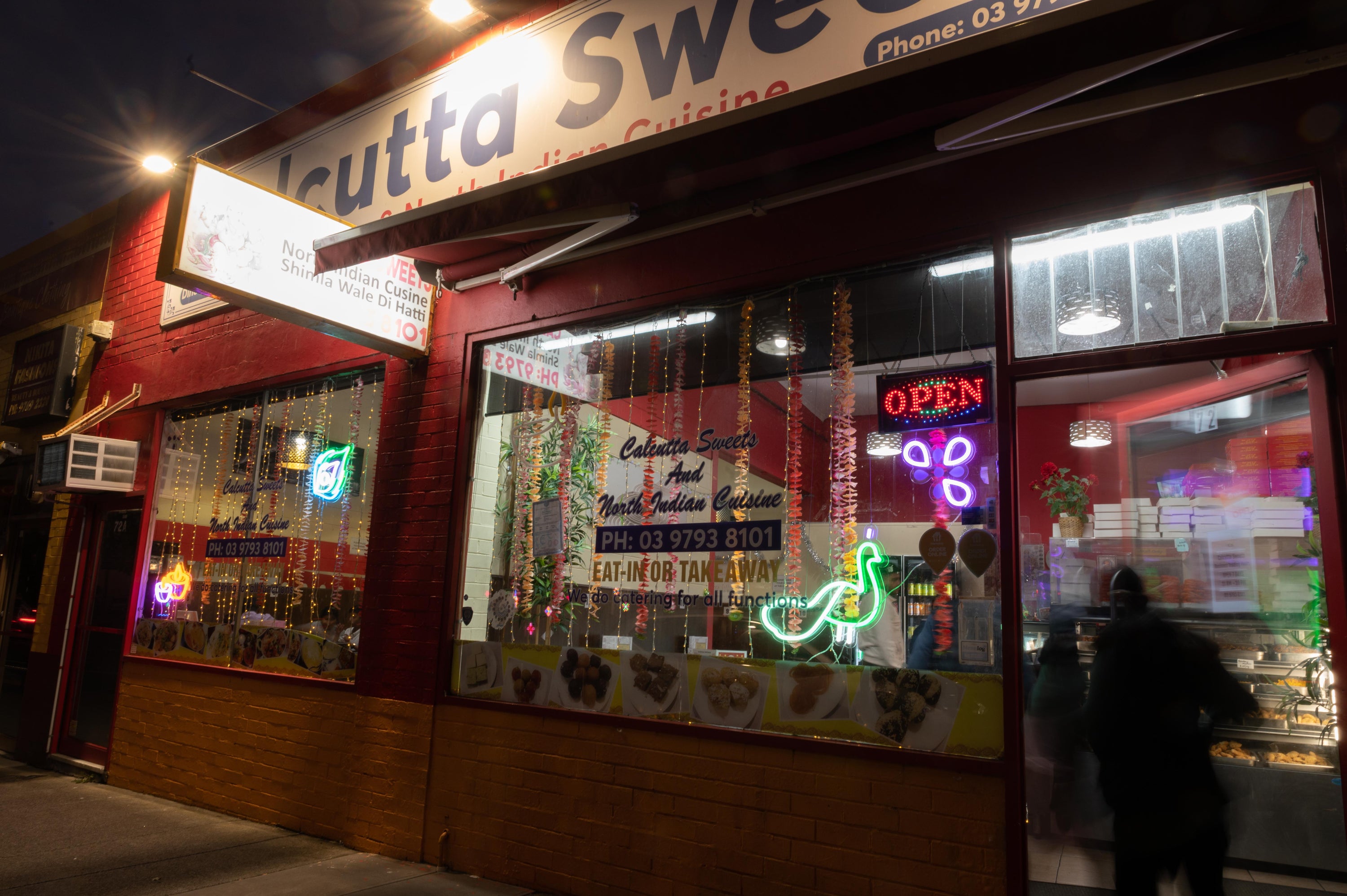 Little India shopping strip light activation