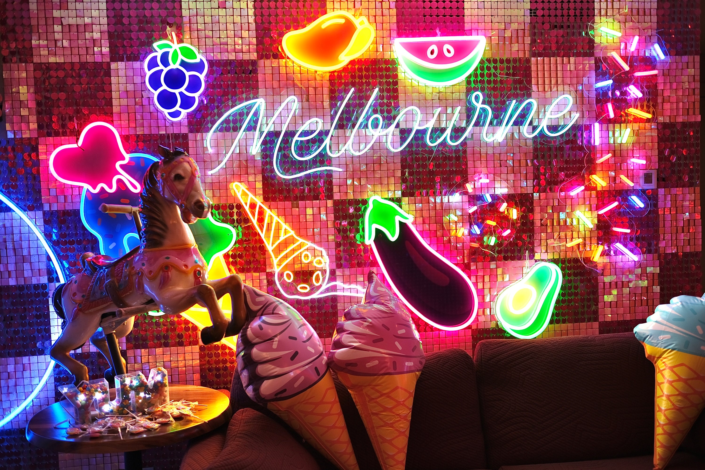 Melbourne Hilton Sugar themed hotel suite