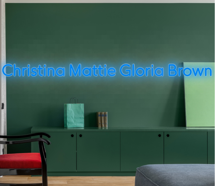 CUSTOM SIGN: Christina Mattie Gloria Brown