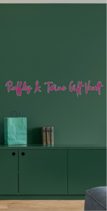 CUSTOM SIGN: Ruffles & Twine Gift Vault