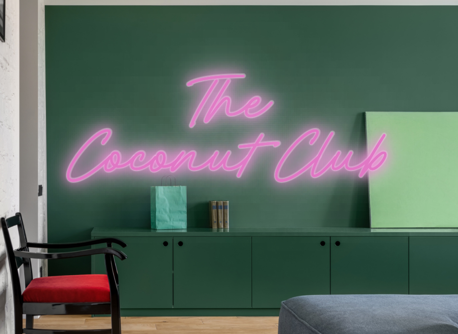 CUSTOM SIGN: The 
Coconut Club