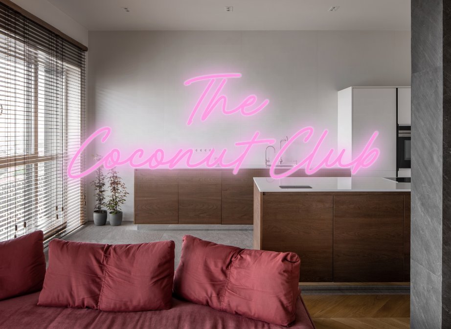 CUSTOM SIGN: The 
Coconut Club