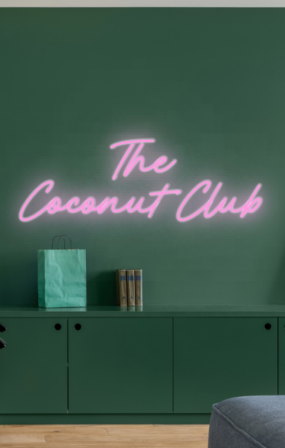 CUSTOM SIGN: The 
Coconut Club