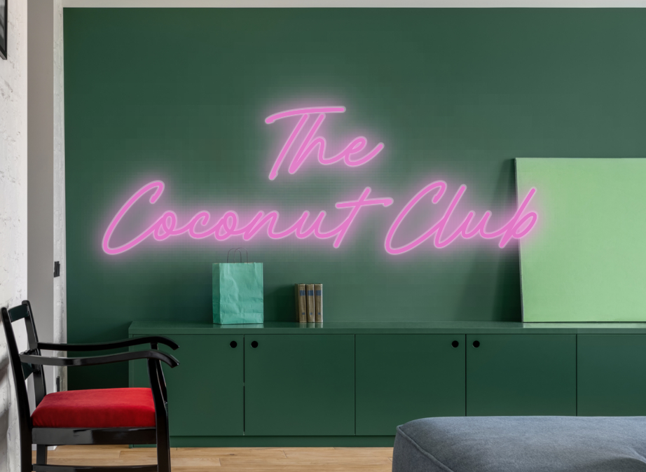 CUSTOM SIGN: The 
Coconut Club