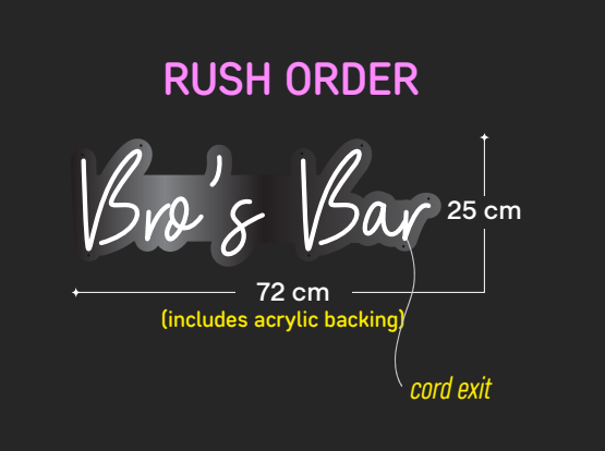Custom Sign : BRO'S BAR