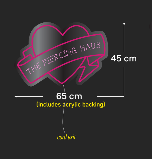 CUSTOM SIGN: The Piercing Hous