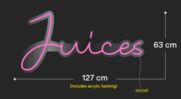 Custom Sign:  Juices
